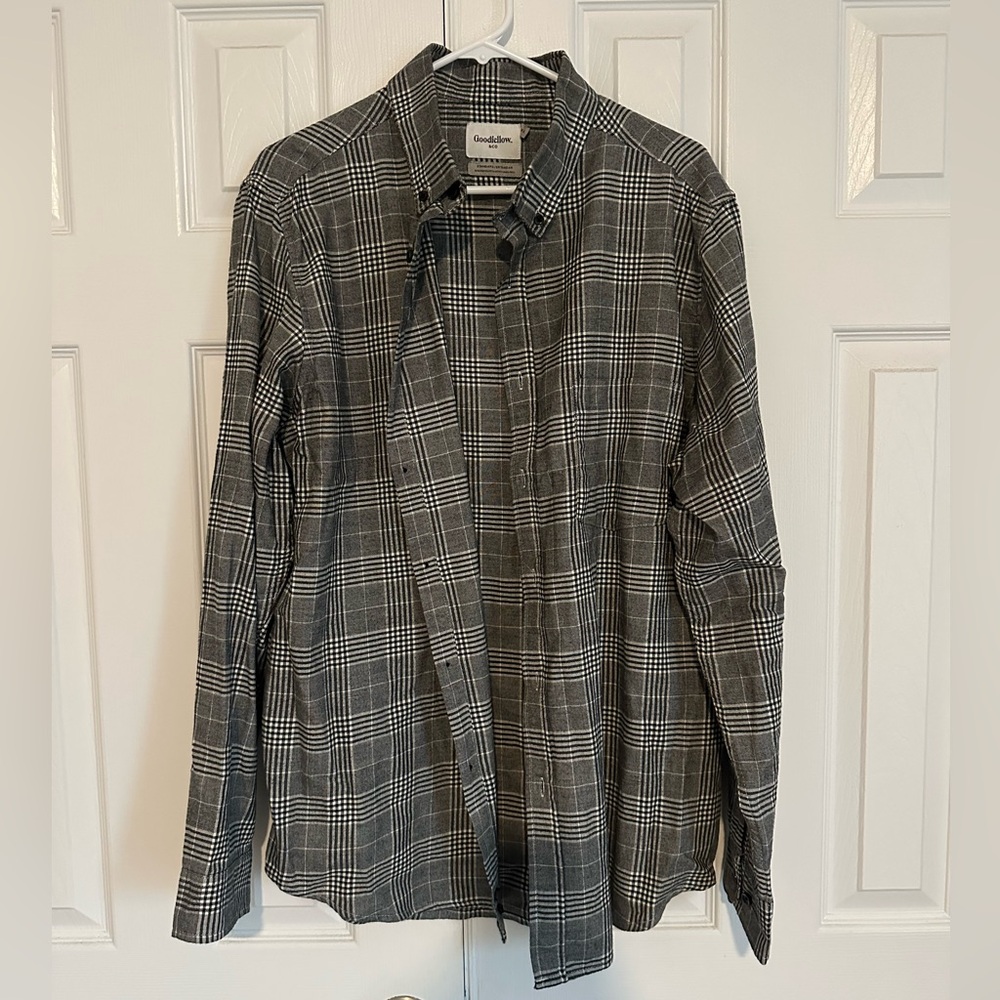 Goodfellow & Co. Black and White Plaid Flannel
